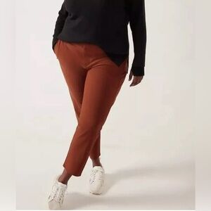 New‎ ATHLETA Stellar Skinny Trouser Ancient Mahogany Orange Brown Size 24